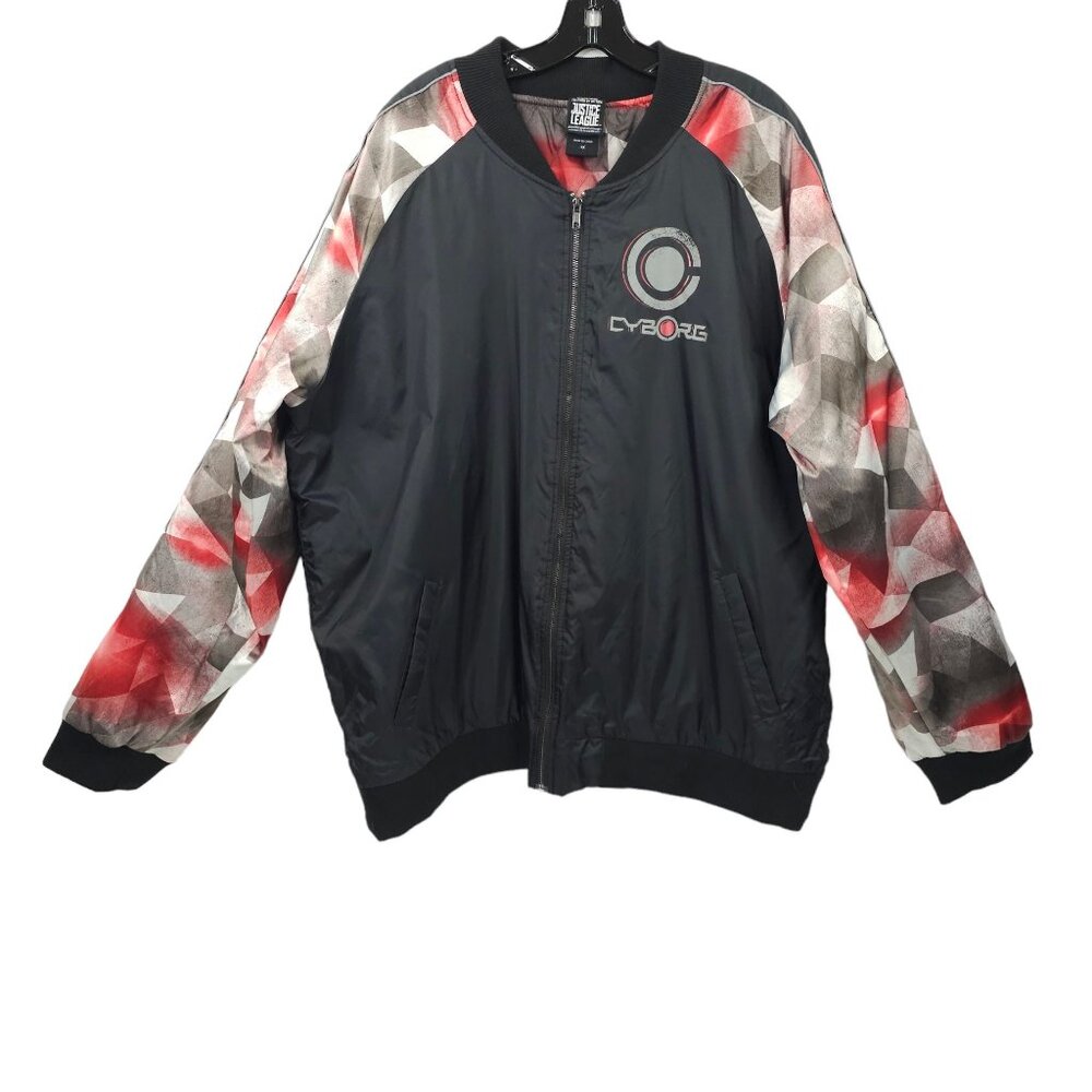 Justice League Cyborg Bomber Jacket Mens Size 3X Hot Topic Limited Edition